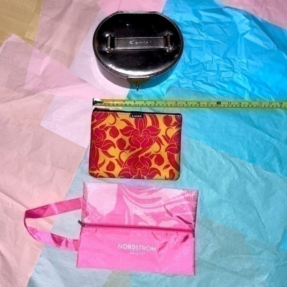 Set =3 etihad luxe + Nordstrom beauty+ Elemis make up cosmetic bag pouch travel - Picture 4 of 16